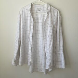 Madewell white flannel, size Small